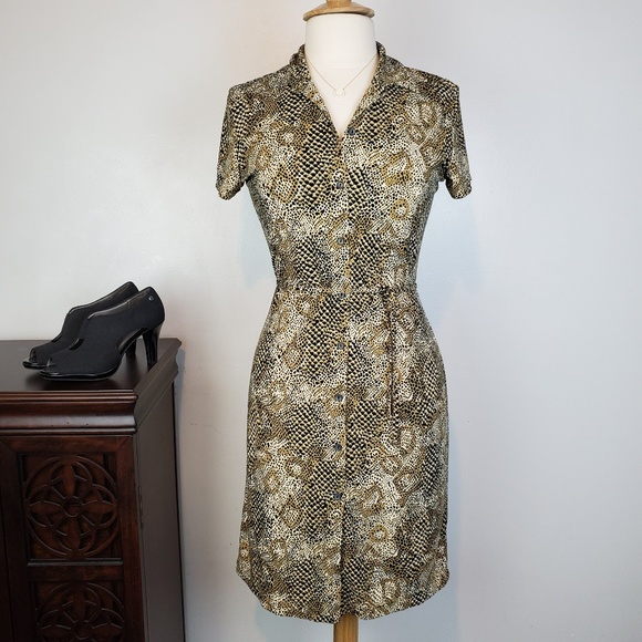 Mossimo Supply Co. Dresses & Skirts - Mossimo Snakeskin Shirt Dress with Belt, 8